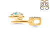 Opal & White Topaz Alphabet M Pendant OPL-RDA-39.