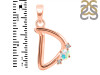 Opal & White Topaz Alphabet D Pendant OPL-RDA-4.