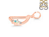 Opal & White Topaz Alphabet D Pendant OPL-RDA-4.