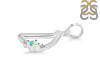Opal & White Topaz Alphabet D Pendant OPL-RDA-4.