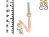 Opal & White Topaz Alphabet N Pendant OPL-RDA-40.