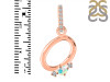 Opal & White Topaz Alphabet O Pendant OPL-RDA-41.