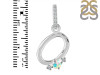 Opal & White Topaz Alphabet O Pendant OPL-RDA-41.