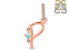 Opal & White Topaz Alphabet P Pendant OPL-RDA-42.