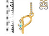 Opal & White Topaz Alphabet P Pendant OPL-RDA-42.