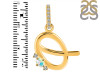 Opal & White Topaz Alphabet Q Pendant OPL-RDA-43.