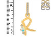 Opal & White Topaz Alphabet R Pendant OPL-RDA-44.