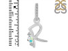 Opal & White Topaz Alphabet R Pendant OPL-RDA-44.