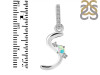 Opal & White Topaz Alphabet S Pendant OPL-RDA-45.