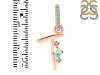 Opal & White Topaz Alphabet T Pendant OPL-RDA-46.