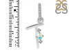Opal & White Topaz Alphabet T Pendant OPL-RDA-46.