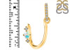 Opal & White Topaz Alphabet U Pendant OPL-RDA-47.