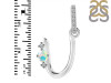 Opal & White Topaz Alphabet U Pendant OPL-RDA-47.