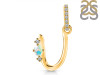Opal & White Topaz Alphabet U Pendant OPL-RDA-47.