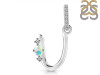 Opal & White Topaz Alphabet U Pendant OPL-RDA-47.