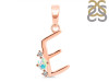 Opal & White Topaz Alphabet E Pendant OPL-RDA-5.