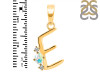 Opal & White Topaz Alphabet E Pendant OPL-RDA-5.