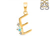 Opal & White Topaz Alphabet E Pendant OPL-RDA-5.