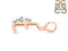 Opal & White Topaz Alphabet E Pendant OPL-RDA-5.