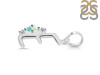 Opal & White Topaz Alphabet E Pendant OPL-RDA-5.