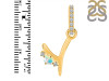 Opal & White Topaz Alphabet Y Pendant OPL-RDA-51.
