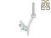 Opal & White Topaz Alphabet Y Pendant OPL-RDA-51.