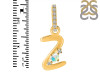 Opal & White Topaz Alphabet Z Pendant OPL-RDA-52.