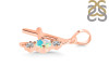 Opal & White Topaz Alphabet A Pendant OPL-RDA-53.