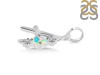Opal & White Topaz Alphabet A Pendant OPL-RDA-53.