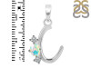 Opal & White Topaz Alphabet C Pendant OPL-RDA-55.