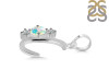 Opal & White Topaz Alphabet C Pendant OPL-RDA-55.
