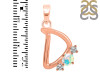 Opal & White Topaz Alphabet D Pendant OPL-RDA-56.