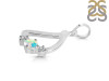 Opal & White Topaz Alphabet D Pendant OPL-RDA-56.