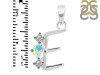 Opal & White Topaz Alphabet E Pendant OPL-RDA-57.