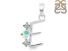 Opal & White Topaz Alphabet E Pendant OPL-RDA-57.