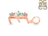 Opal & White Topaz Alphabet E Pendant OPL-RDA-57.