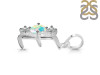 Opal & White Topaz Alphabet E Pendant OPL-RDA-57.