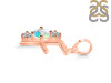 Opal & White Topaz Alphabet F Pendant OPL-RDA-58.