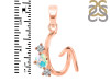 Opal & White Topaz Alphabet G Pendant OPL-RDA-59.