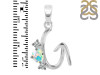 Opal & White Topaz Alphabet G Pendant OPL-RDA-59.