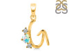 Opal & White Topaz Alphabet G Pendant OPL-RDA-59.