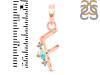 Opal & White Topaz Alphabet F Pendant OPL-RDA-6.