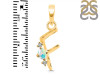 Opal & White Topaz Alphabet F Pendant OPL-RDA-6.