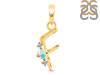 Opal & White Topaz Alphabet F Pendant OPL-RDA-6.