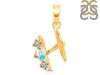 Opal & White Topaz Alphabet H Pendant OPL-RDA-60.