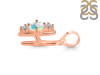 Opal & White Topaz Alphabet H Pendant OPL-RDA-60.