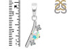 Opal & White Topaz Alphabet I Pendant OPL-RDA-61.