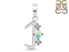 Opal & White Topaz Alphabet J Pendant OPL-RDA-62.