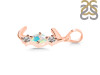 Opal & White Topaz Alphabet J Pendant OPL-RDA-62.