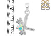 Opal & White Topaz Alphabet K Pendant OPL-RDA-63.